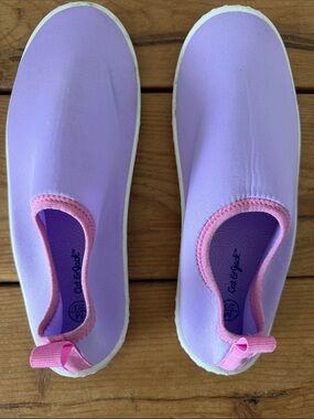 Cat & Jack Lilac Slip-On Water Shoes with Pink Accents